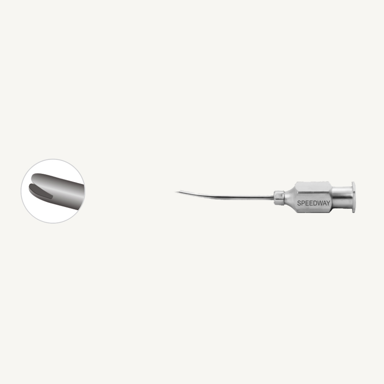 CANULA CURVA PARA ANESTESIA CHATA SUBTENON, 19G