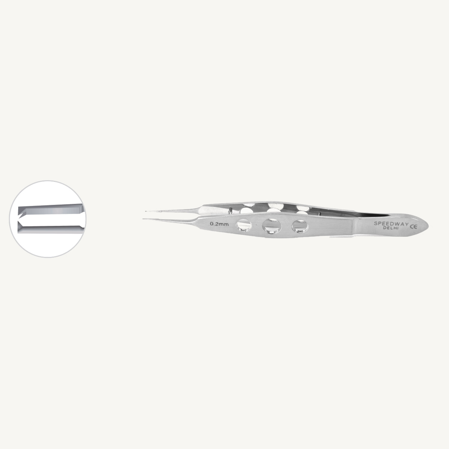 PINZA CORNEAL PARA ATAR 0.2MM CASTROVIEJO